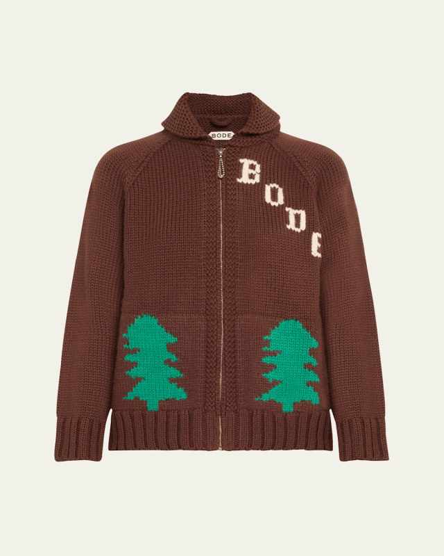 Fir Shawl Collar Wool Cardigan
